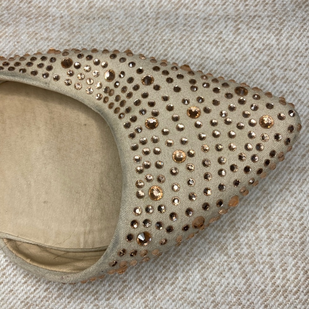 Big Buddha Studded Rose Gold Flats Size 9 - Picture 7 of 8